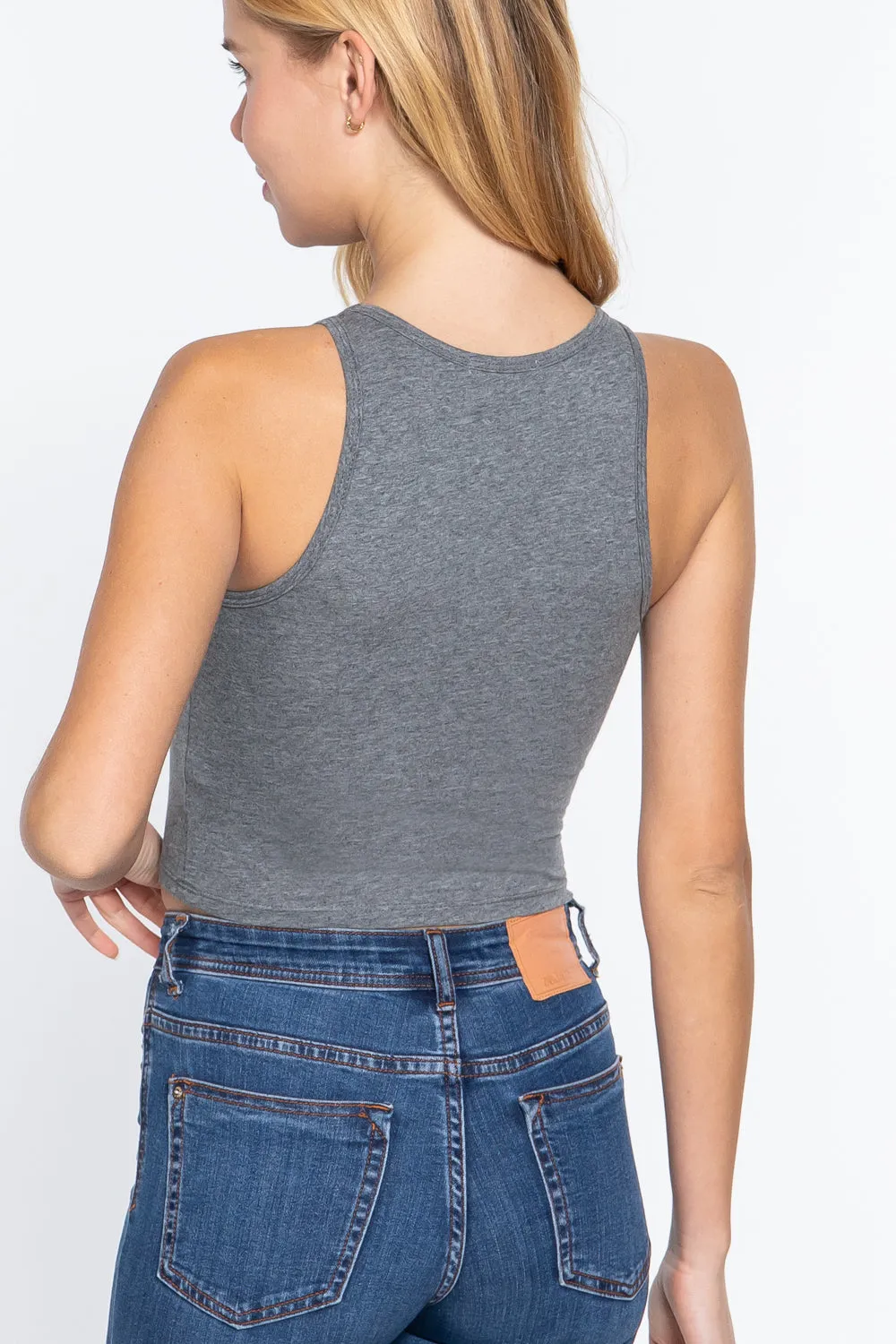 Halter Neck Crop Tank Top