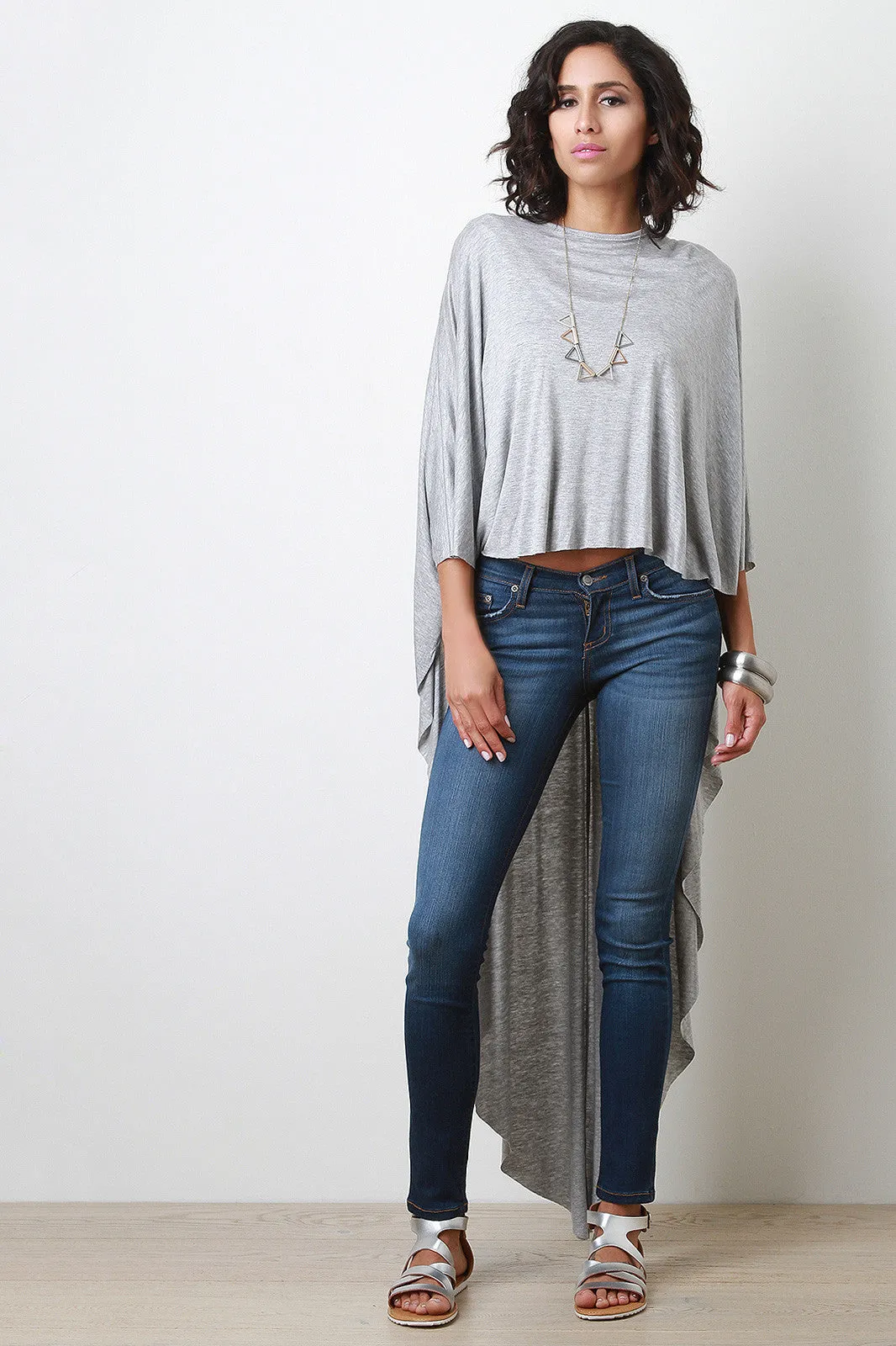 High-Low Poncho Top