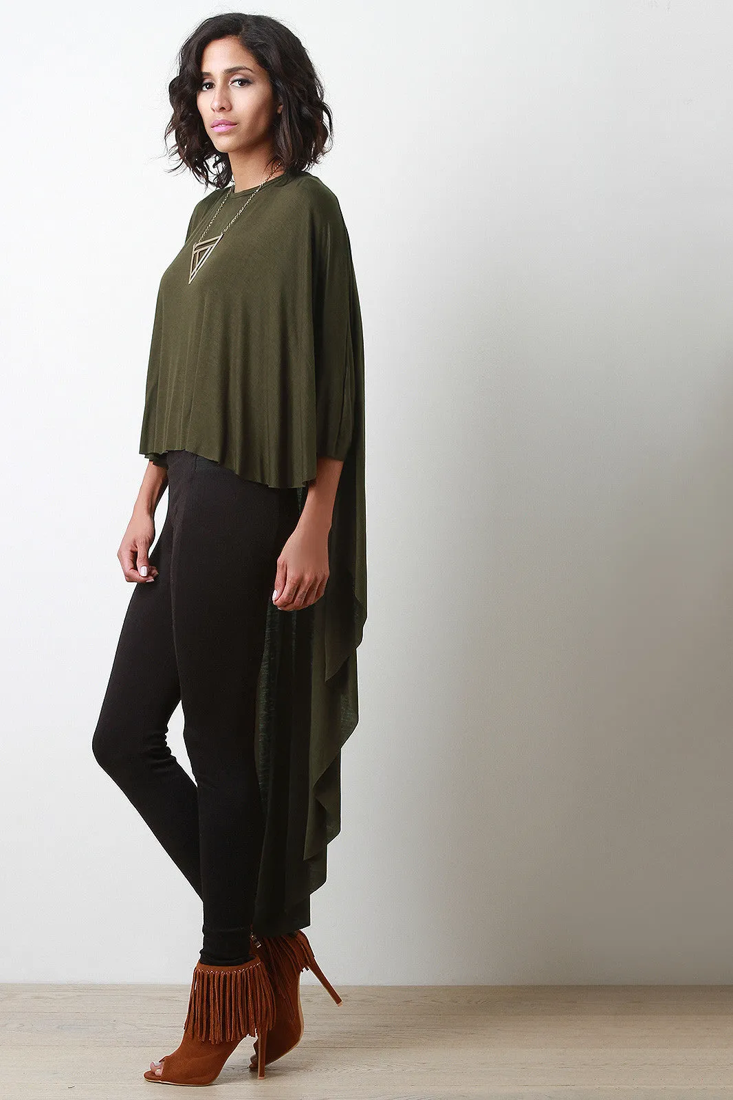 High-Low Poncho Top