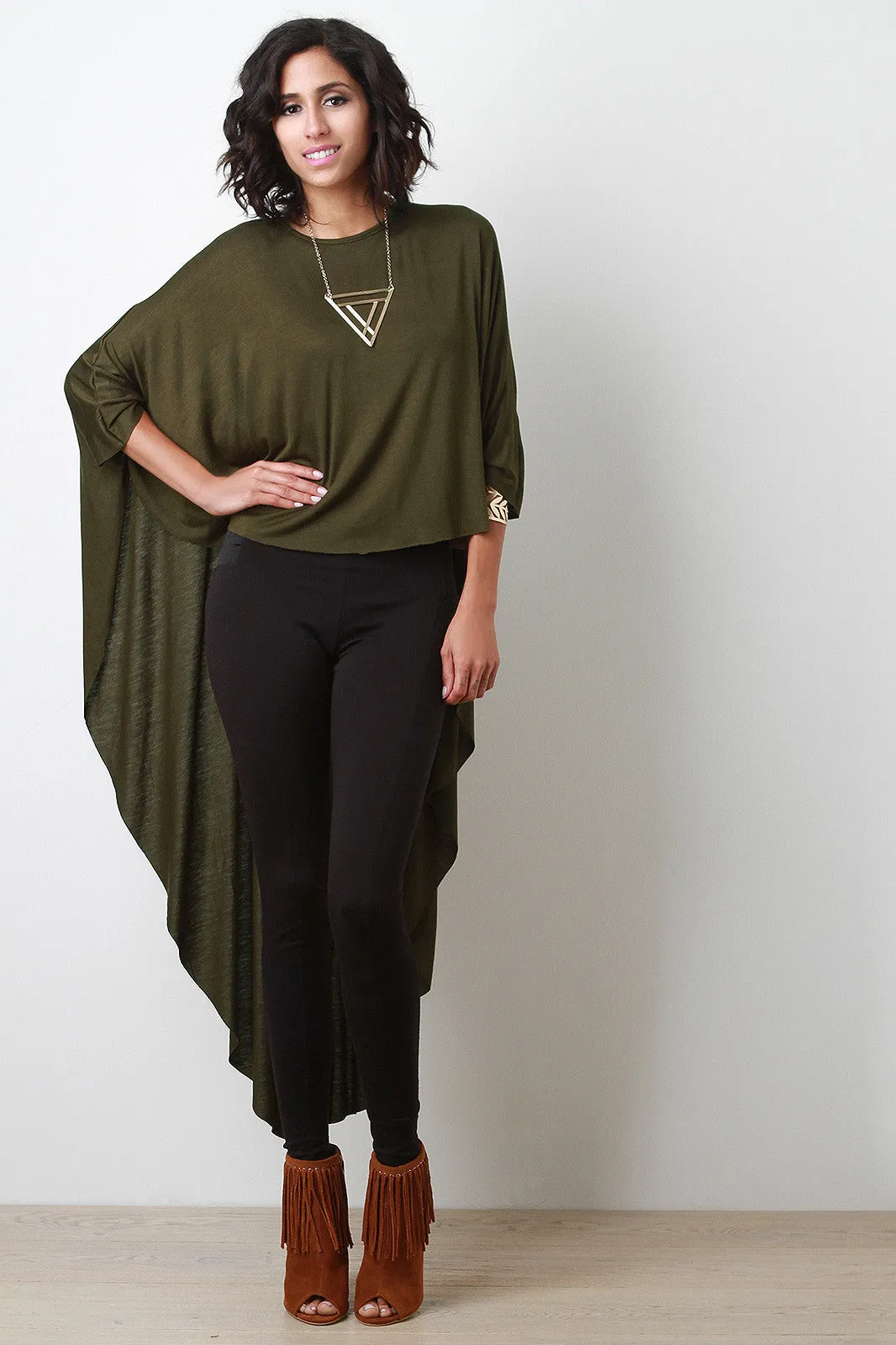 High-Low Poncho Top