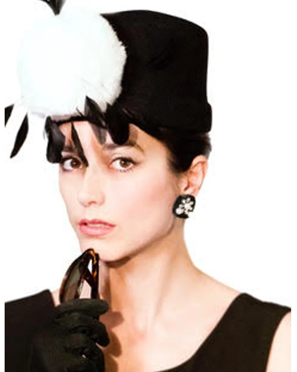 Holly Golightly Feather Hat Complete Costume Set (Rental)