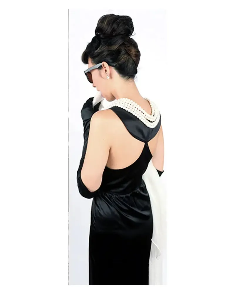 Holly Iconic Black Dress In Satin Inspired By BAT