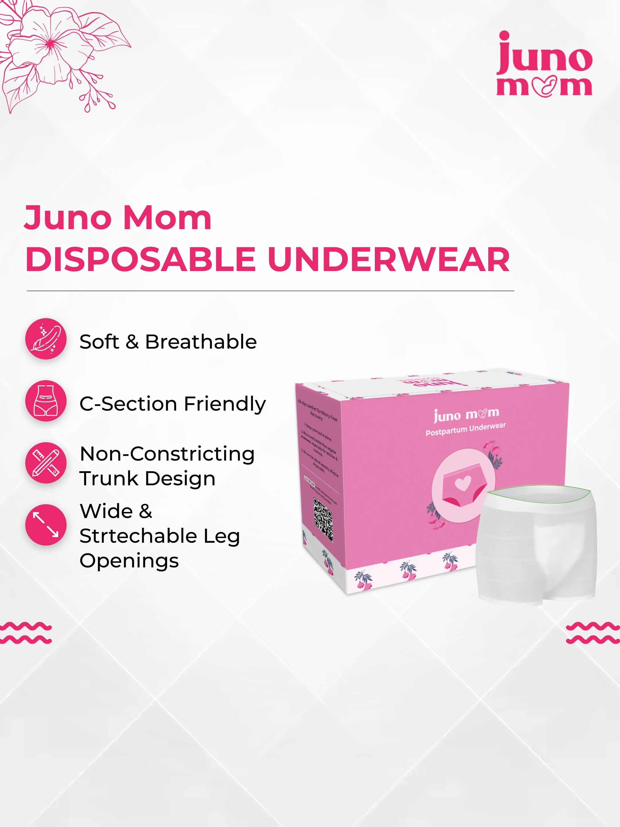 Juno Mom Maternity Combo- Maternity Pads  Disposable Underwear