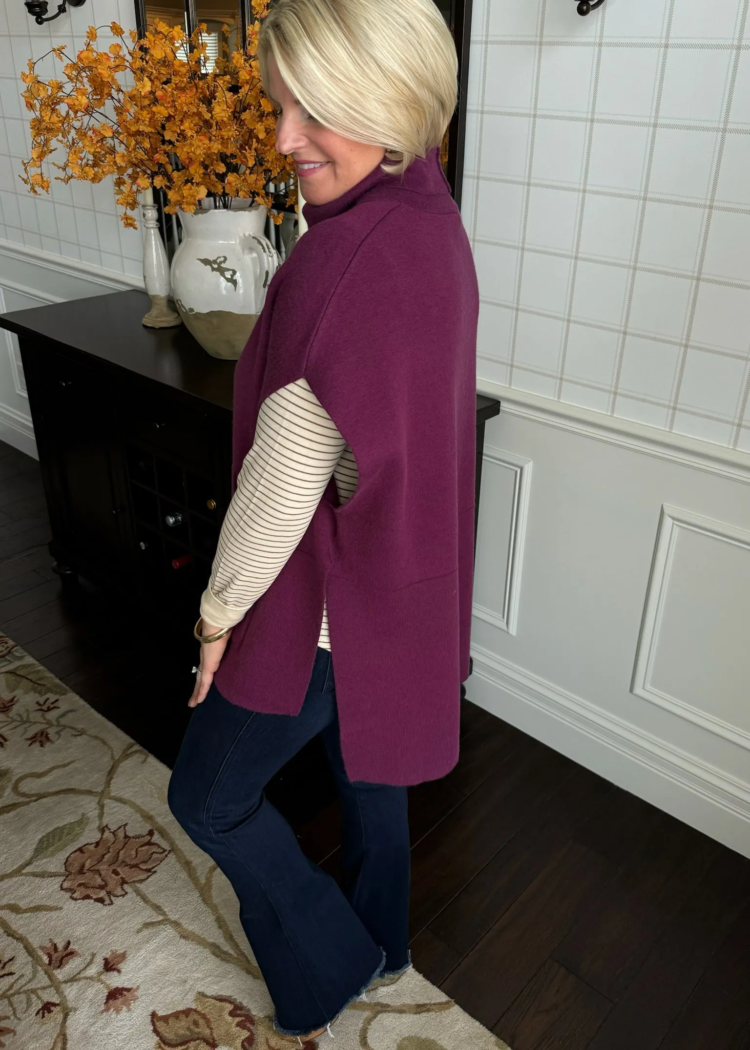 Kerisma Kanga Poncho in Purple Wine