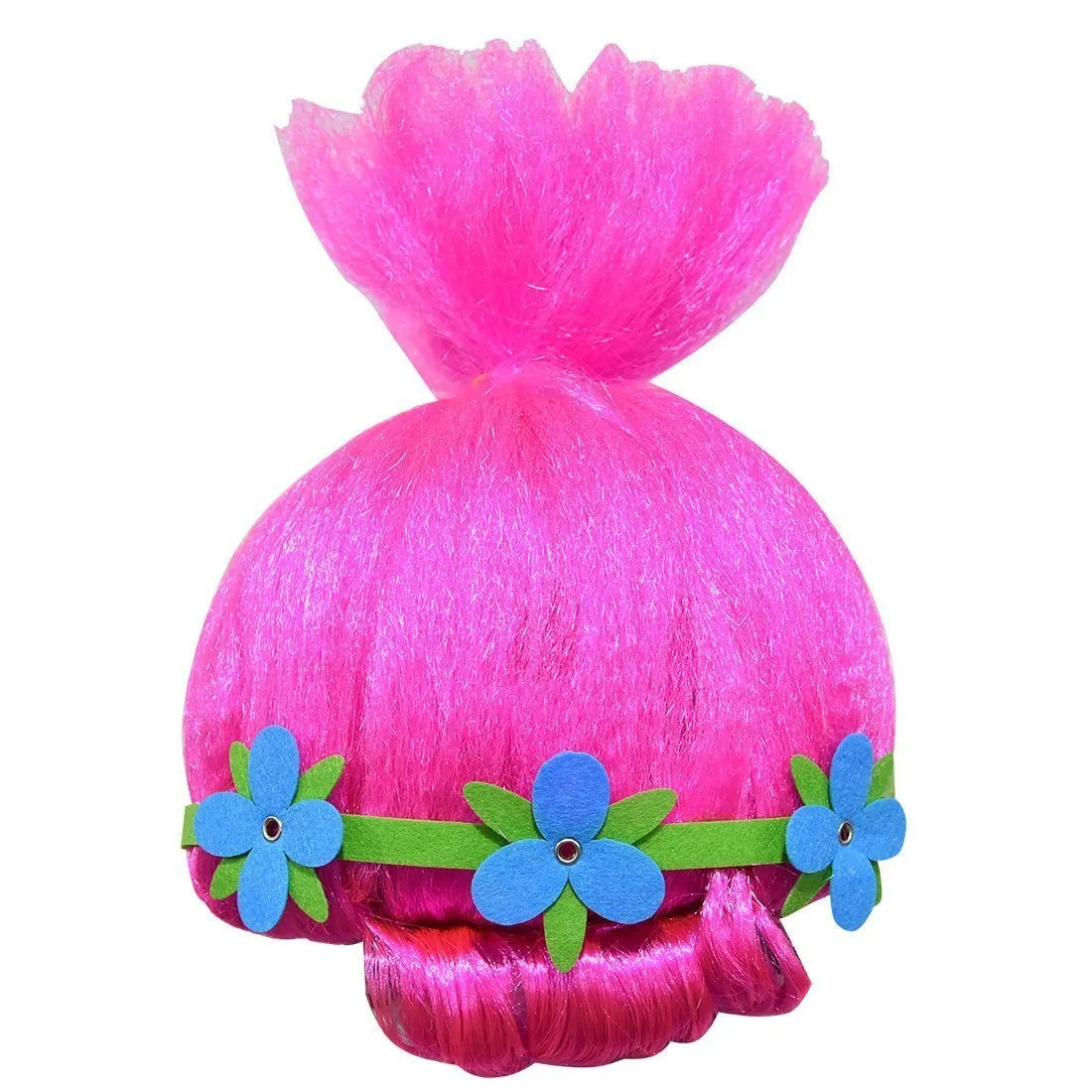 Kids Girl Trolls 2 World Tour Queen Poppy Costume  Jumpsuit With Vest Wig