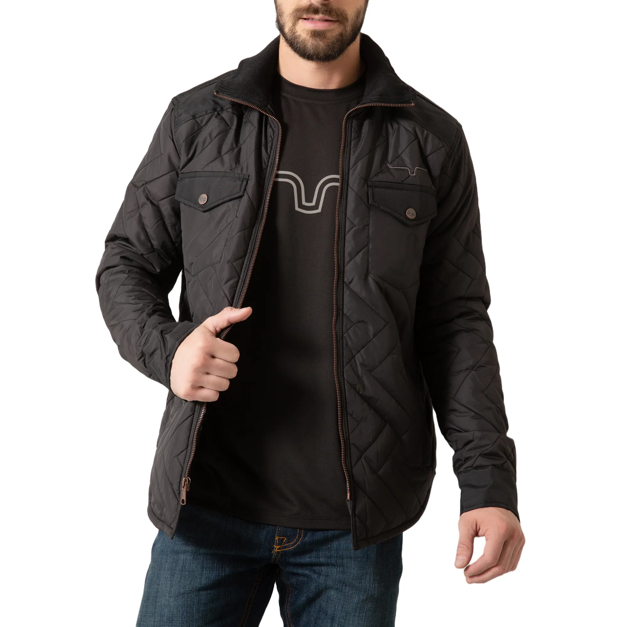 Kimes Ranch Men's Skink Black Quilted Jacket MJA0000003-BK001