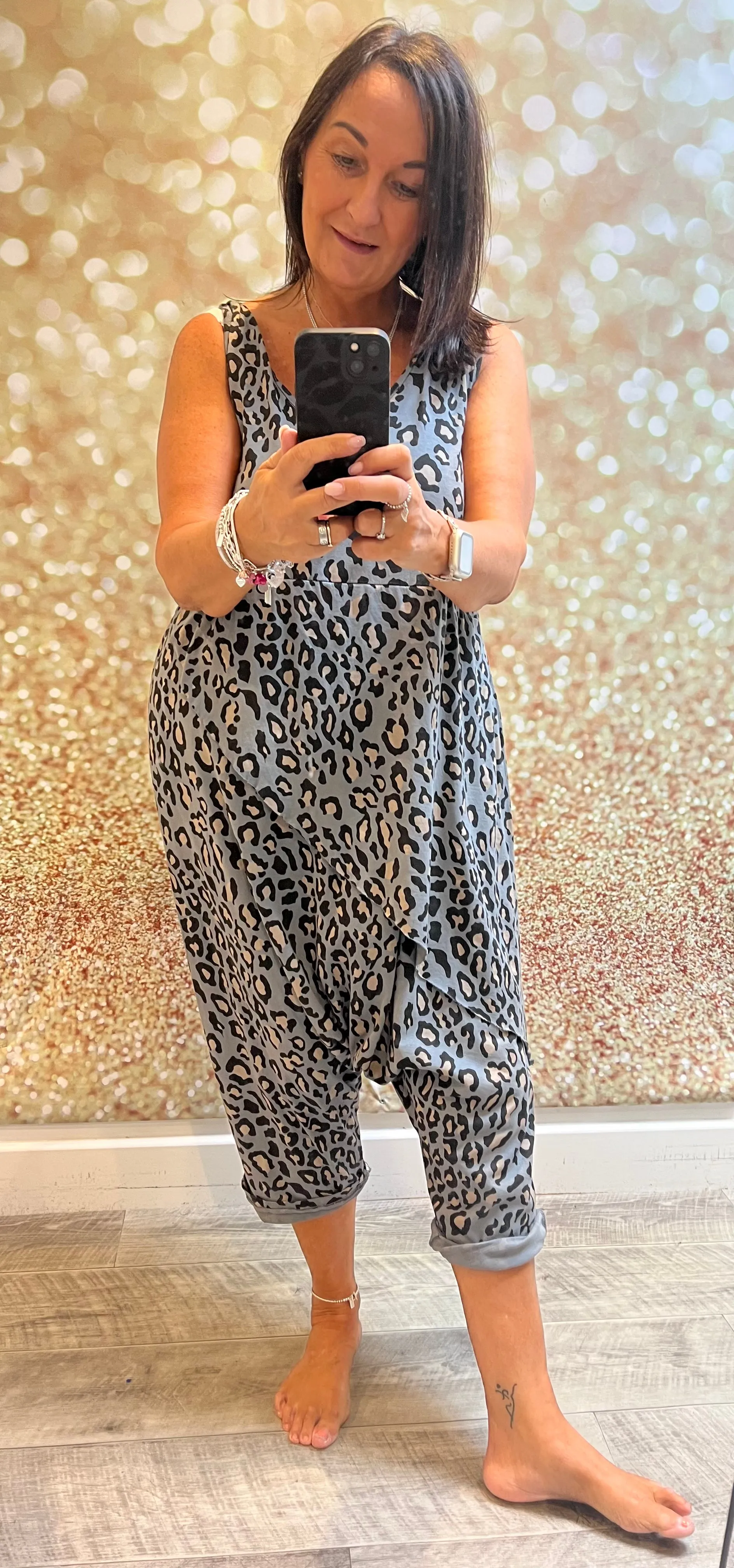 Leopard  Hareem Dungarees