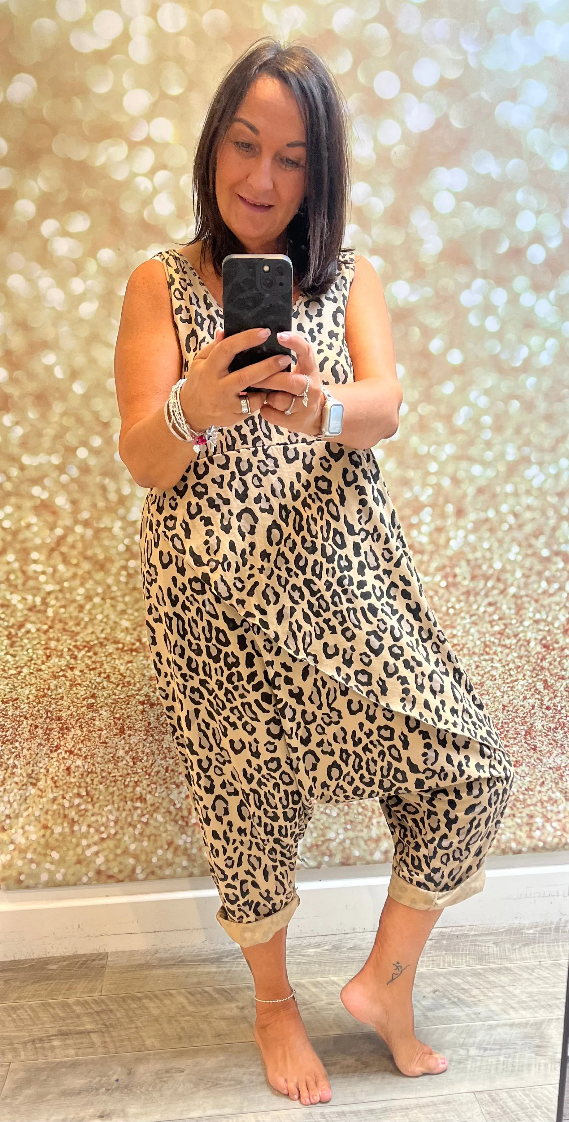 Leopard  Hareem Dungarees