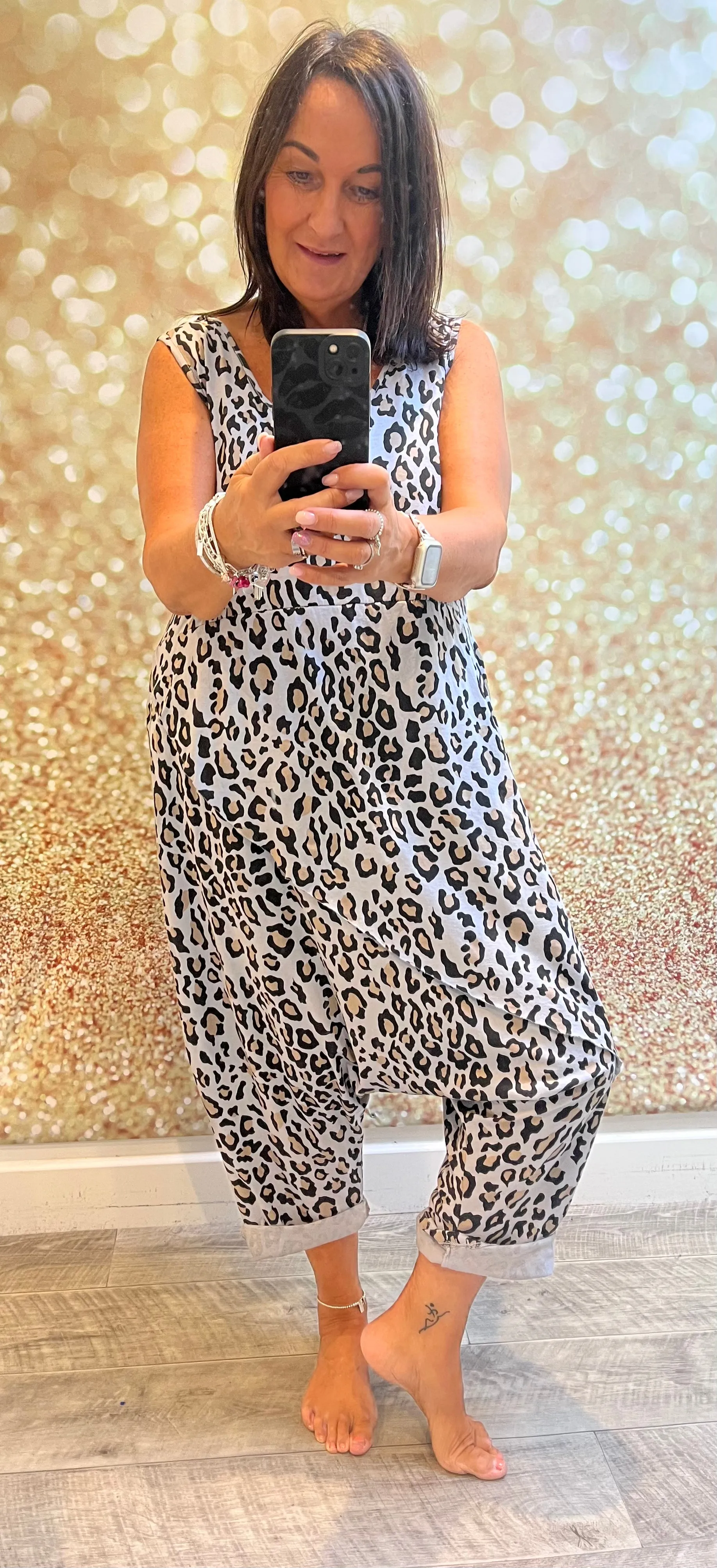 Leopard  Hareem Dungarees