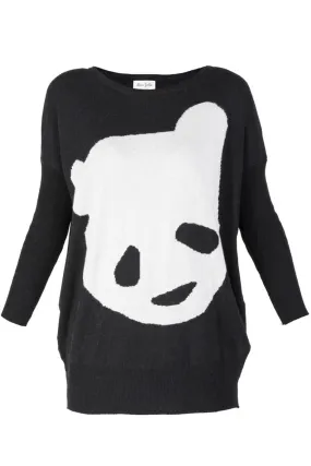 LONDON MISS PANDA Black Long Sweater