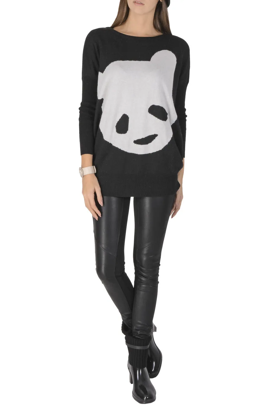 LONDON MISS PANDA Black Long Sweater