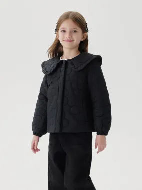 MARC & JANIE Girls Peter Pan Collar Lightweight Quilted Jacket 241198