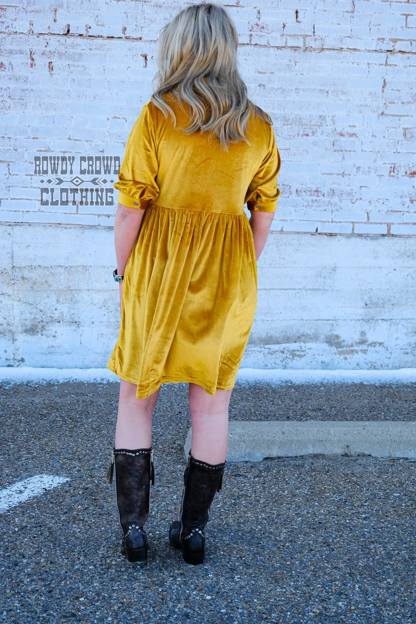 Melrose Mustard Velvet Dress/ Duster