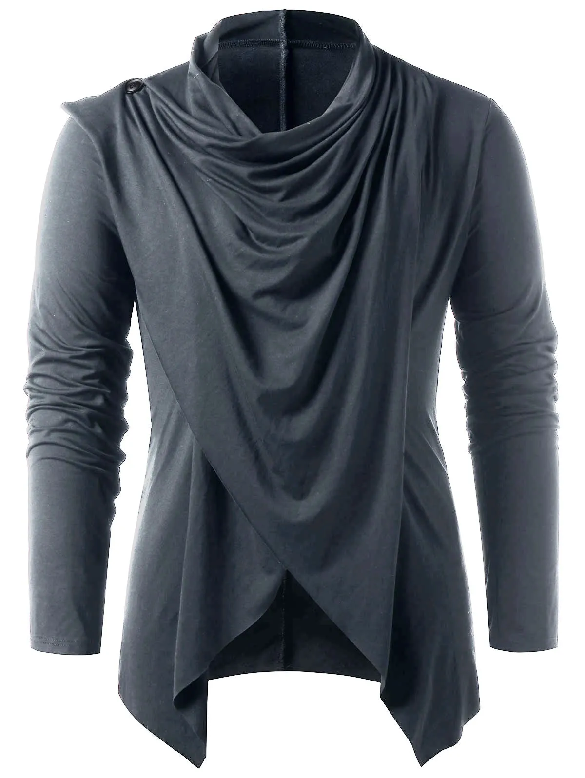 Men's Asymmetrical Overlap Asymmetrical Cardigan for Spring