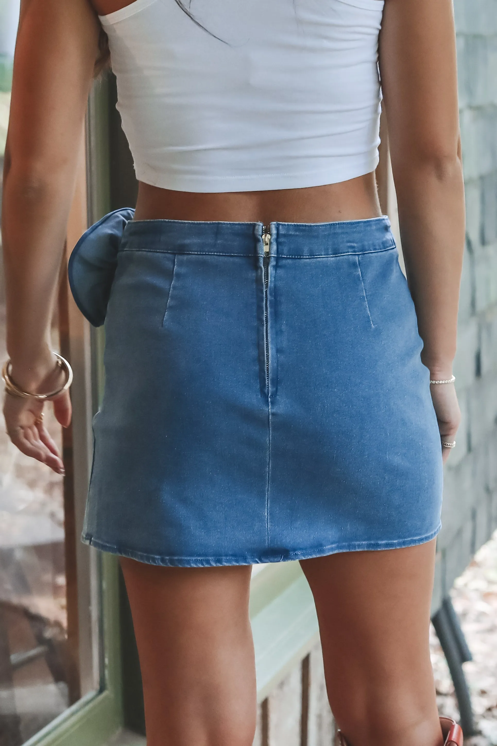 My Final Rose Denim Mini Skirt