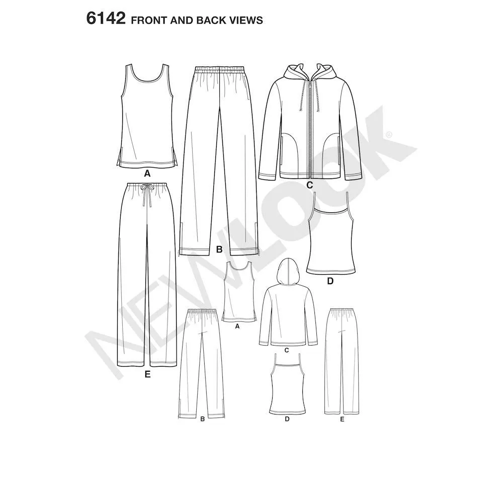 Newlook Pattern 6142 Miss/Men Separates