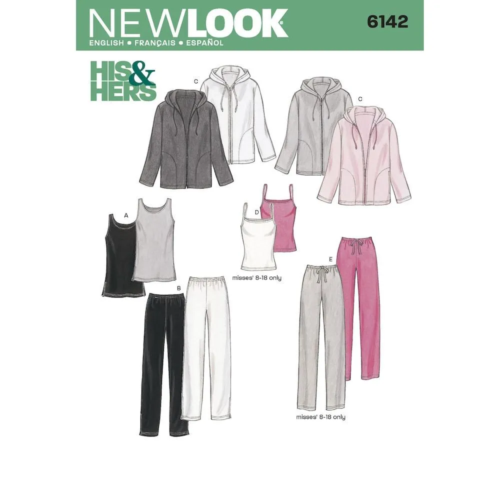 Newlook Pattern 6142 Miss/Men Separates