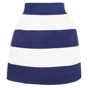 Olivia Skirt - Navy/White Stripe