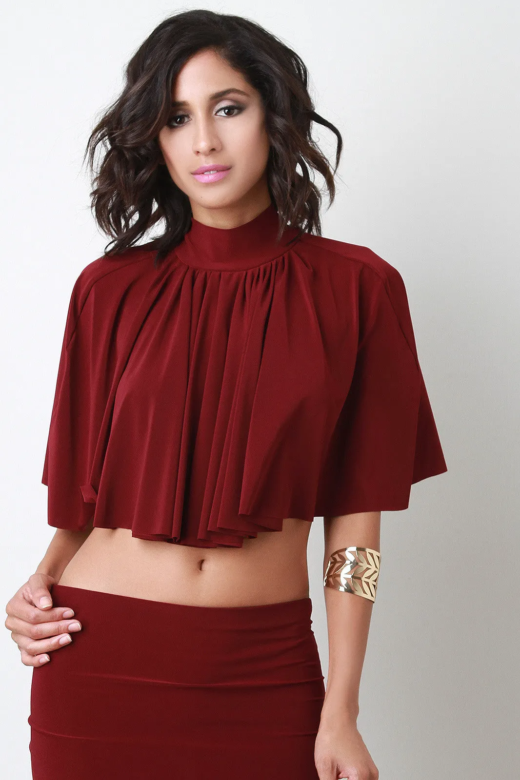 Open Back Ruffle Top