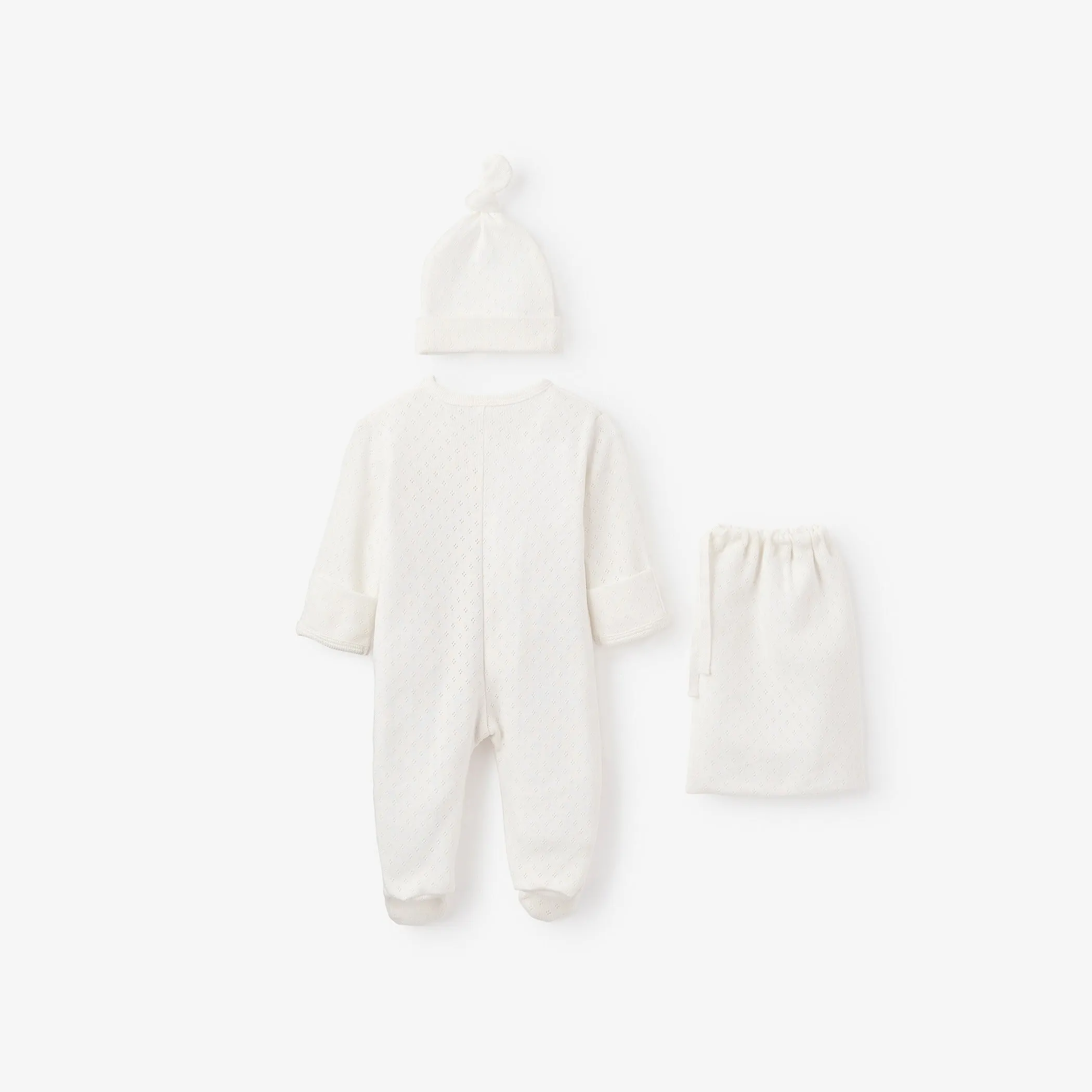 Organic Cotton Pointelle 2 Piece Preemie Layette Set