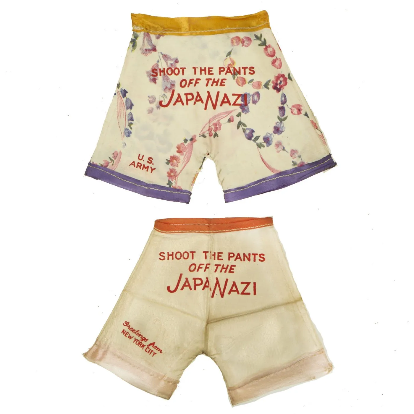 Original Collection of WWII U.S. Pearl Harbor Commemorative Miniature Ladies Underwear