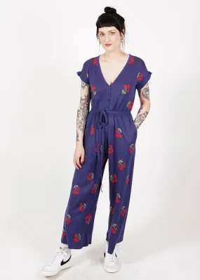 Phil Cherry Jumpsuit In Navy