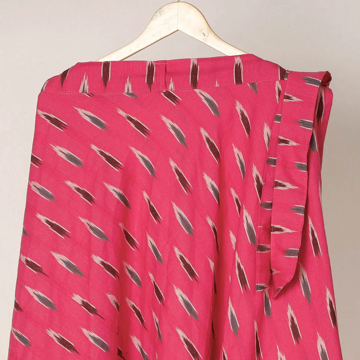 Pink - Pochampally Ikat Cotton Wrap Around Skirt