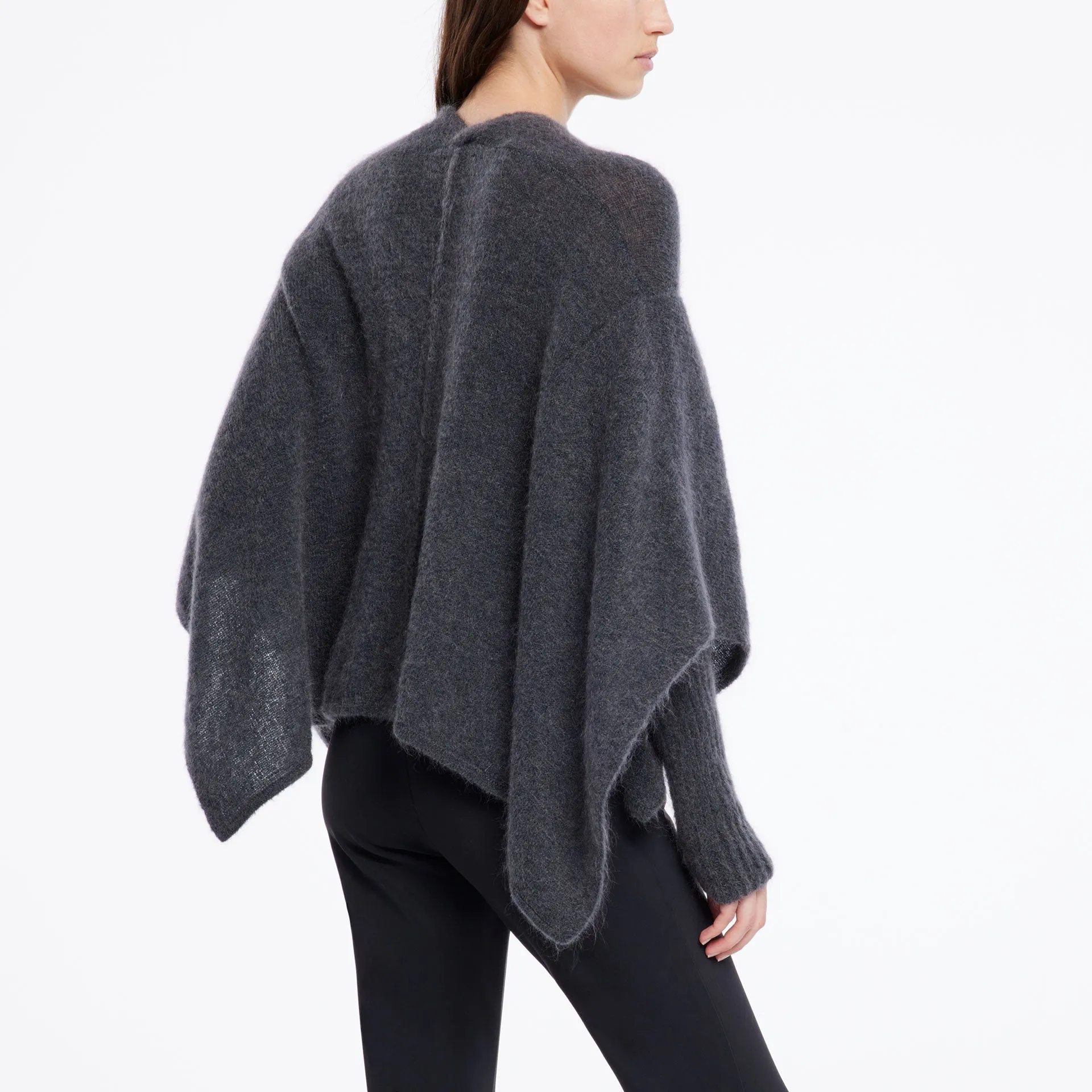 Poncho w/ Sleeves- Dark Grey