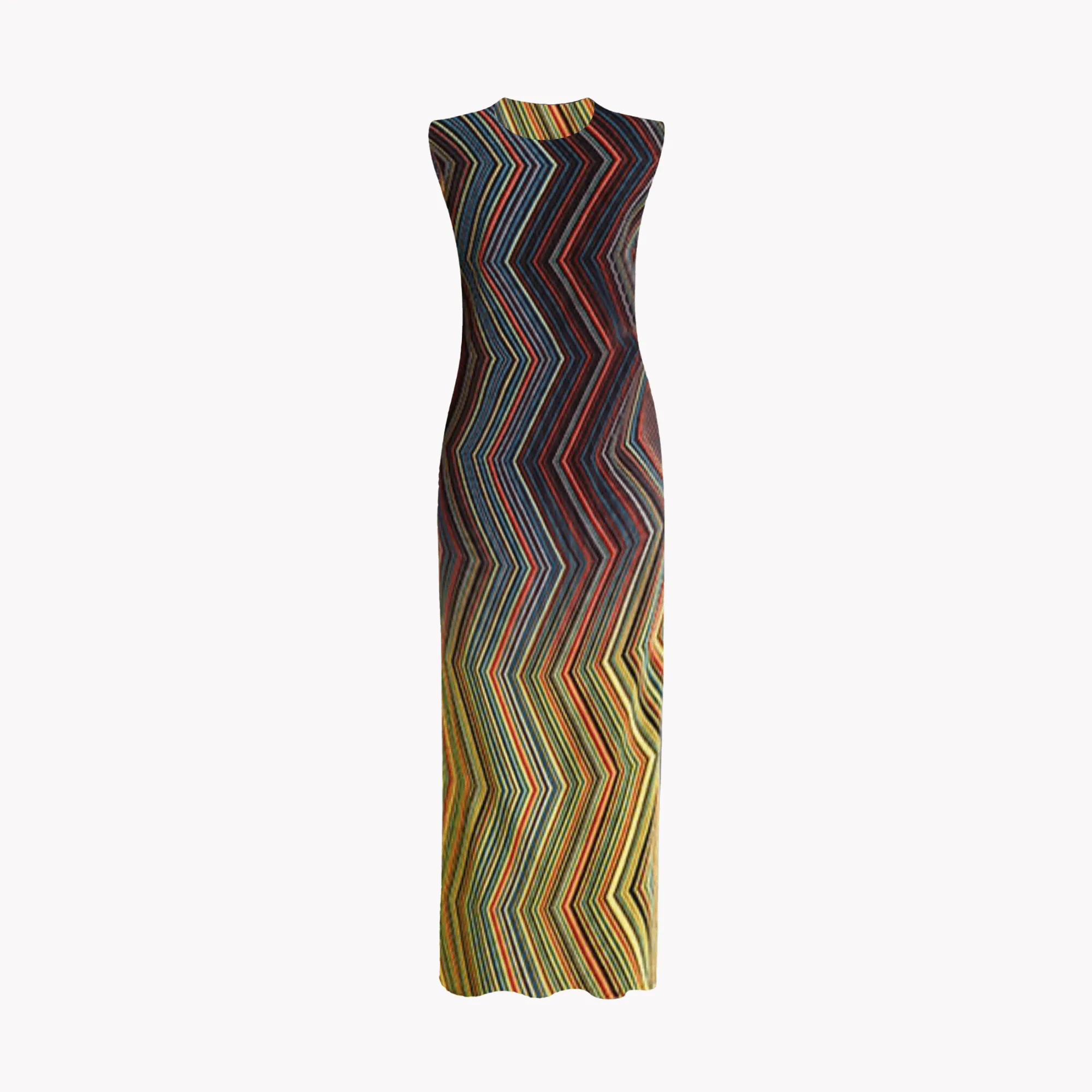 Pre Order:  Geometric Gradient Pleated Dress