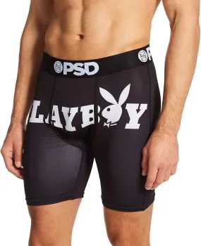 PSD Men's Black/Playboy Logo Boxer Brief