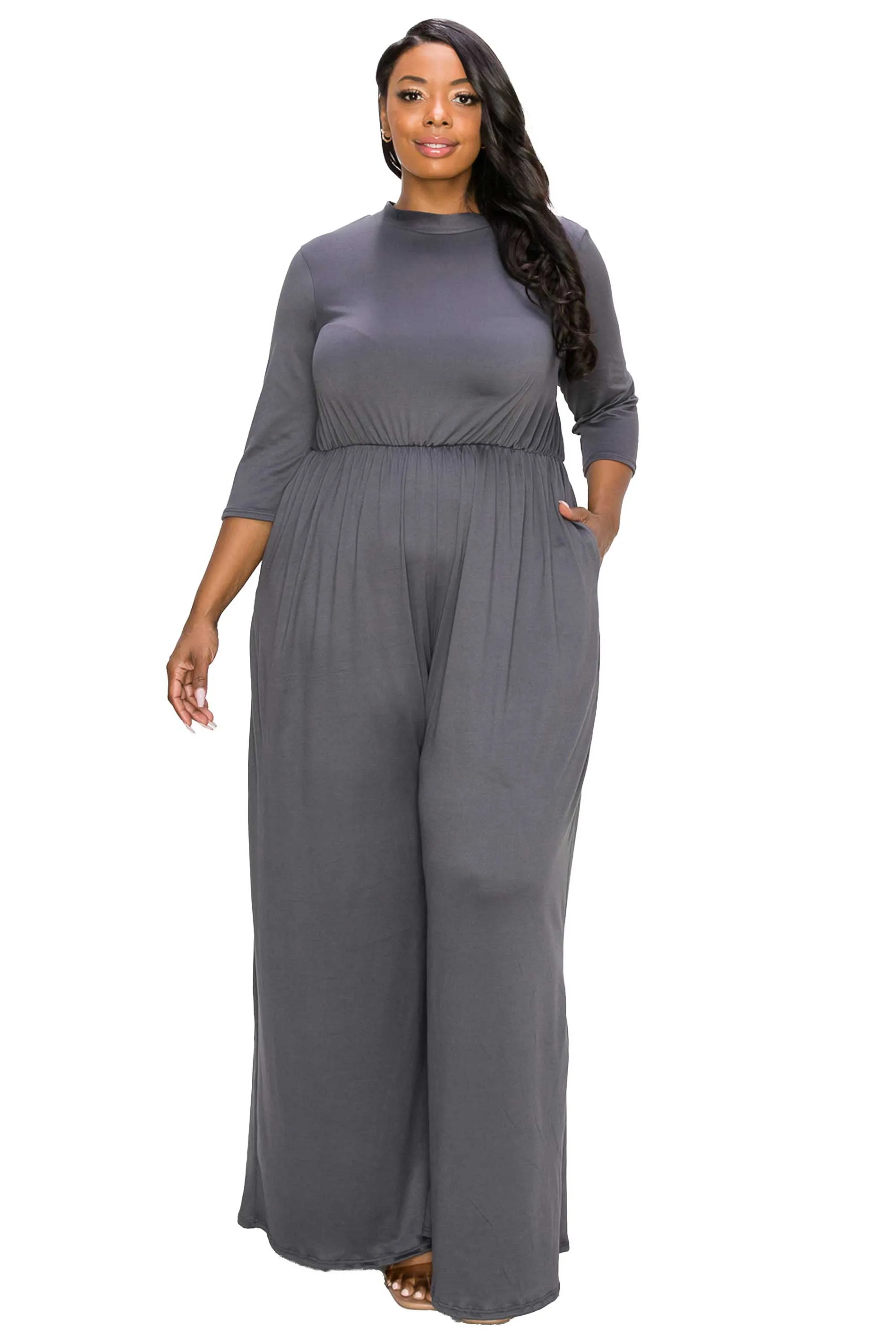 Rafaella Pocket Wide Leg Jumpsuit