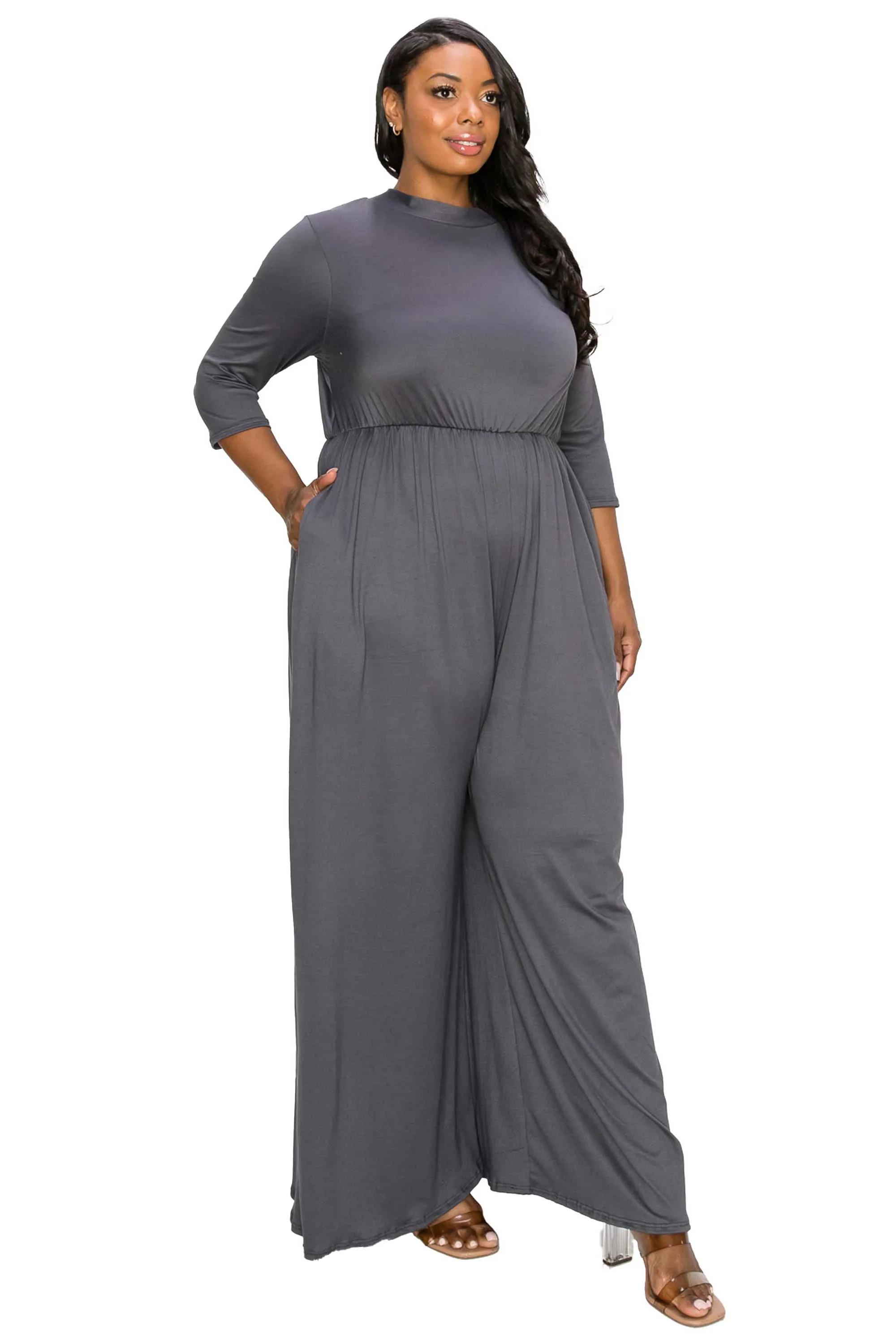 Rafaella Pocket Wide Leg Jumpsuit