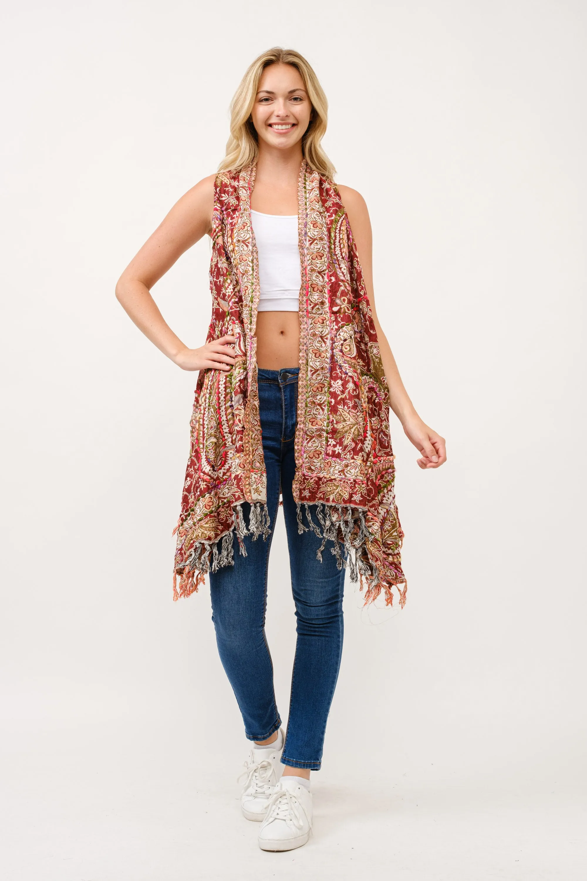 RAJ BERTHA THICK STITCH VEST