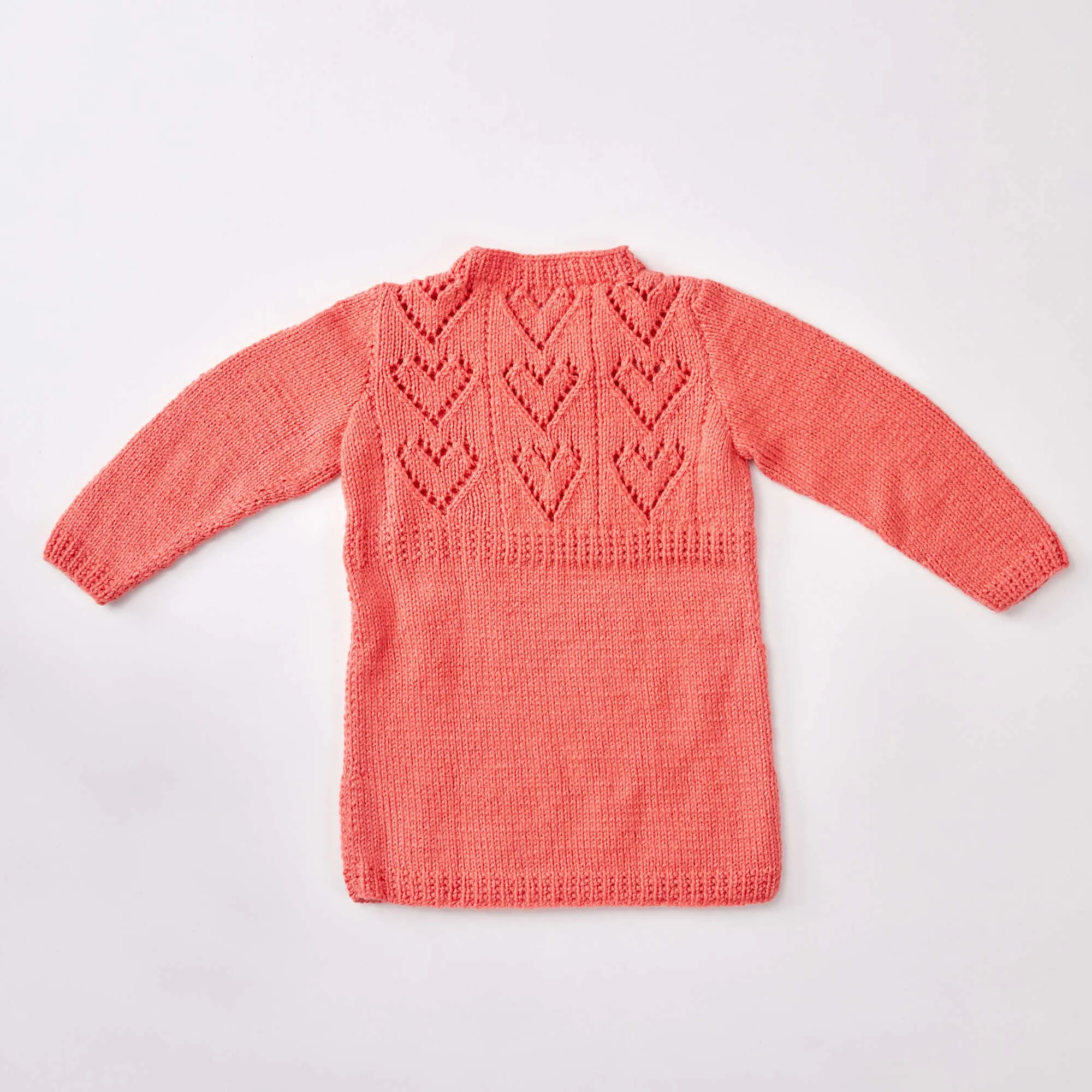 Red Heart Knit Child's Heart Yoke Tunic