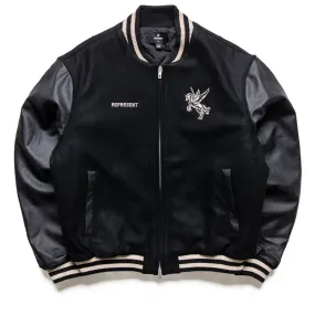 Represent Mascot Wool Varsity Jacket - Jet Black