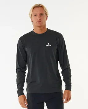 Ripcurl Stack UPF Long Sleeve Rashie - Black Marle