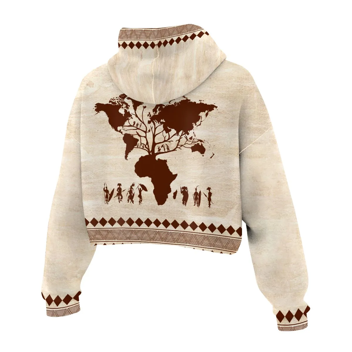 Roots African Cropped Hoodie