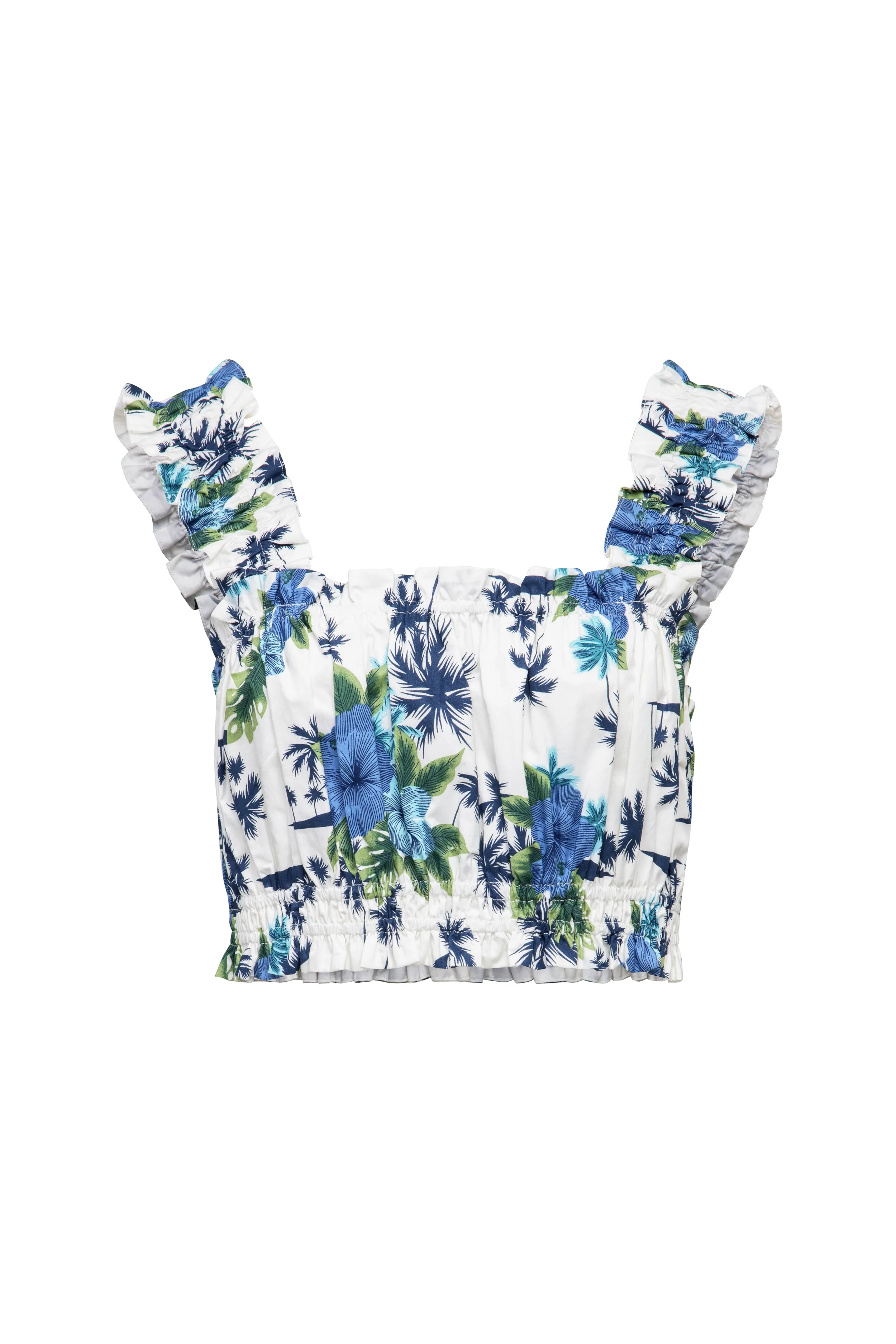 Ruched Floral Tank