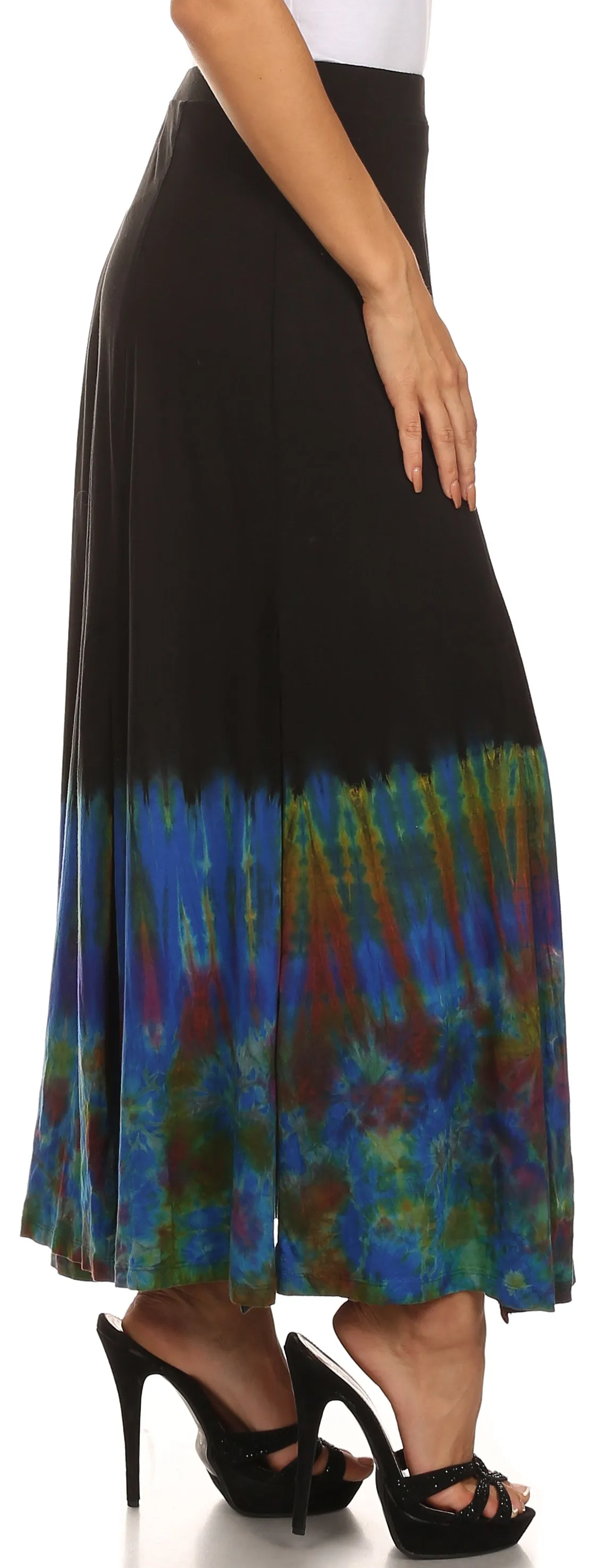 Sakkas Jax Double Slit Boho Tie Dye Skirt