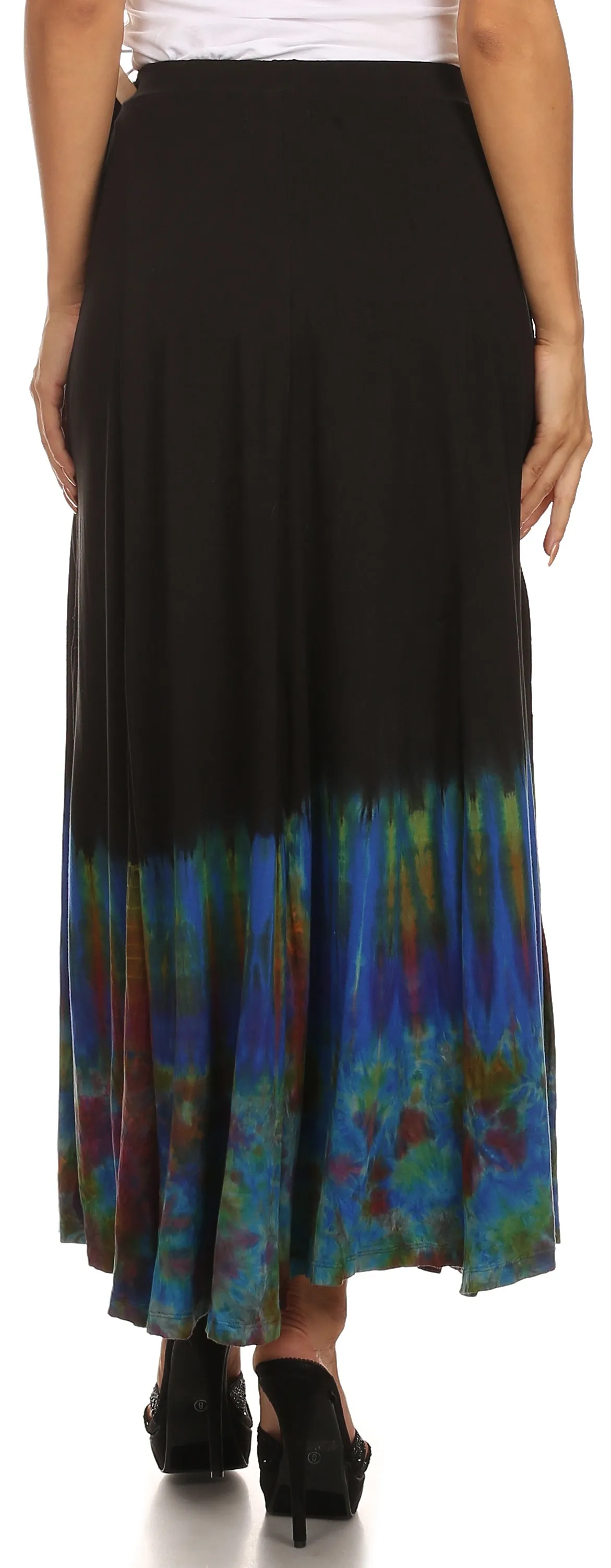 Sakkas Jax Double Slit Boho Tie Dye Skirt