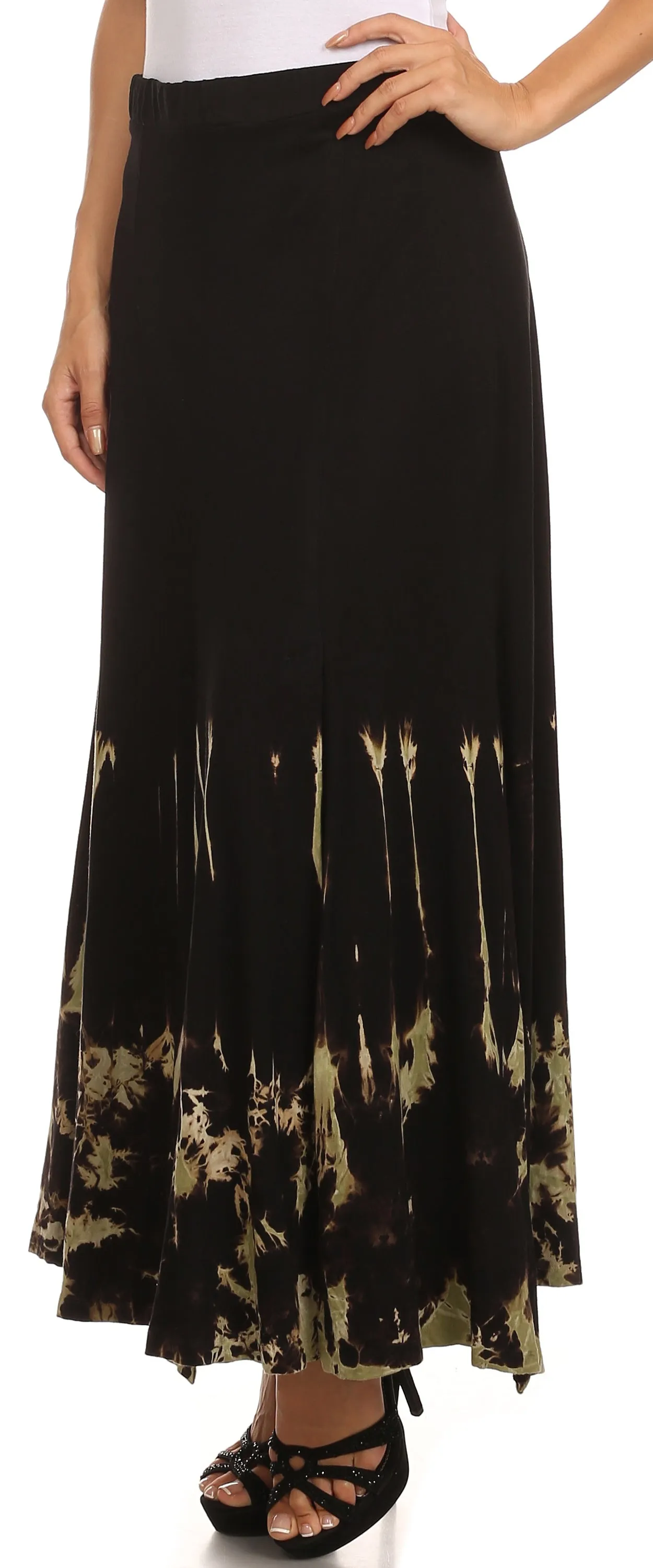 Sakkas Jax Double Slit Boho Tie Dye Skirt