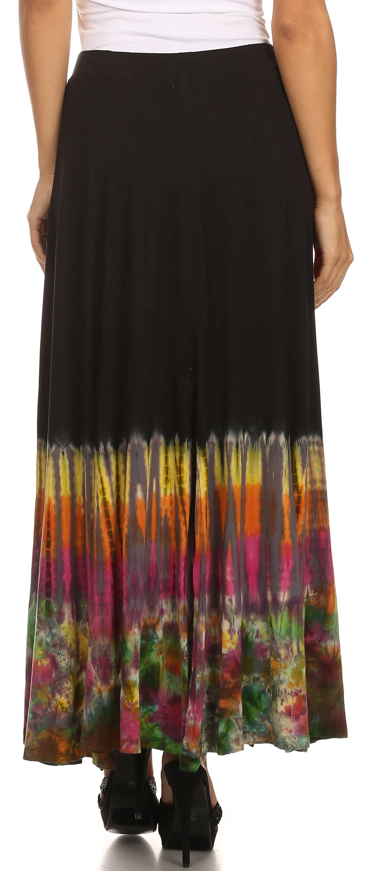 Sakkas Jax Double Slit Boho Tie Dye Skirt