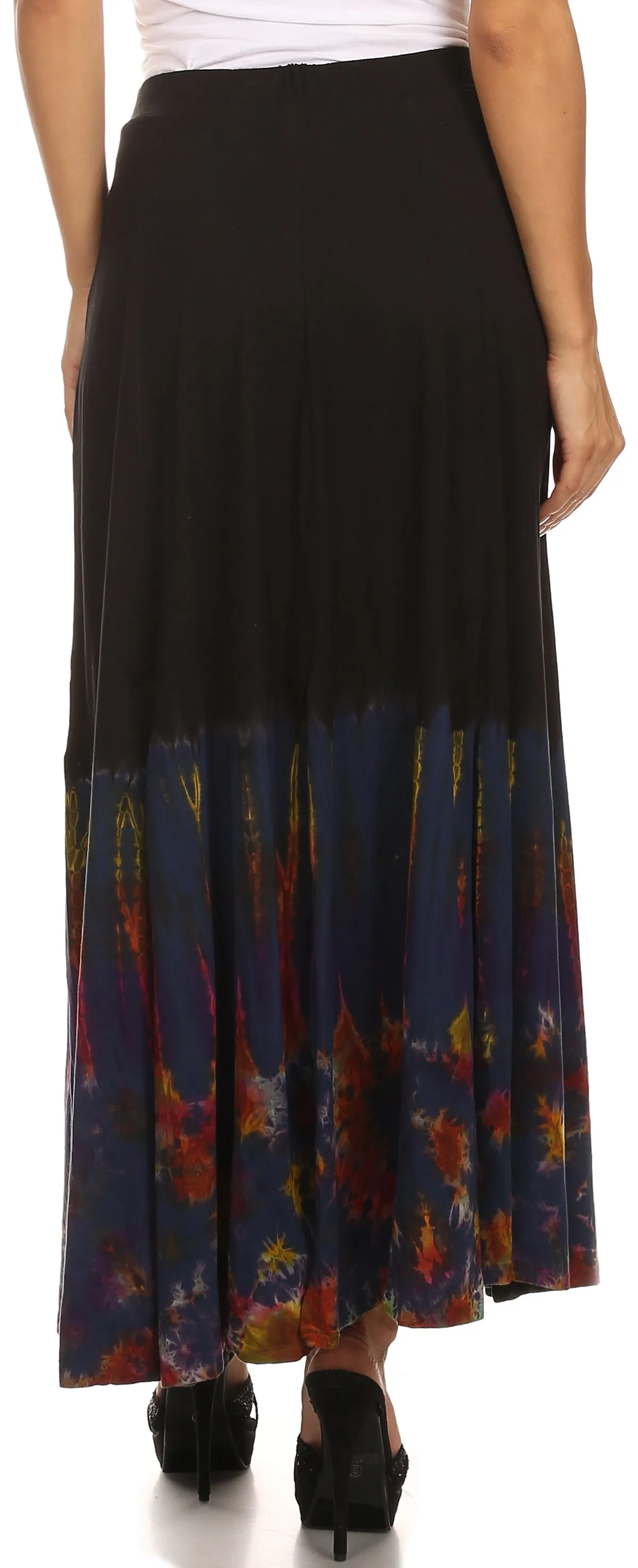 Sakkas Jax Double Slit Boho Tie Dye Skirt