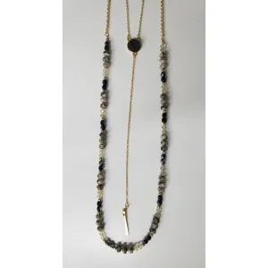 Simply Noelle Rock On Drop Necklace - Black