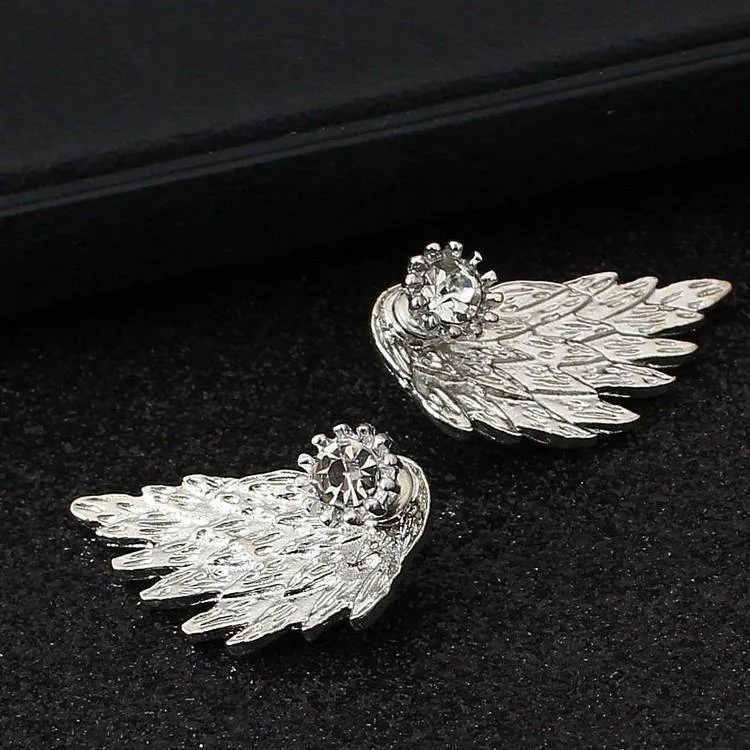 Soaring Sparkle Cz Stud Earrings & Wing Jackets for Women