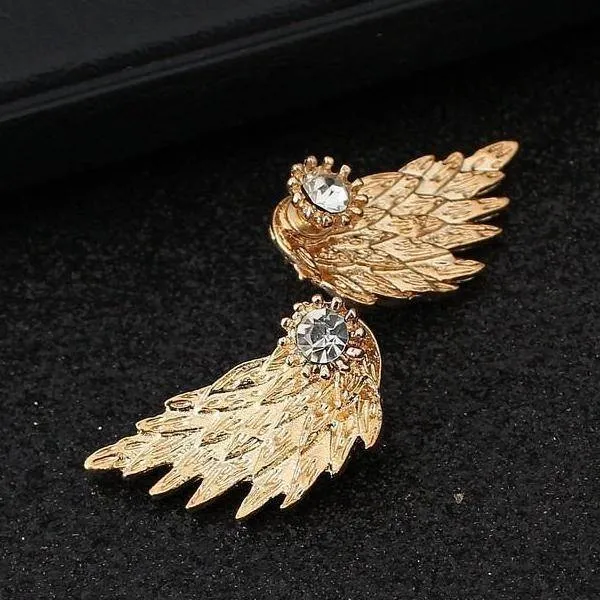 Soaring Sparkle Cz Stud Earrings & Wing Jackets for Women