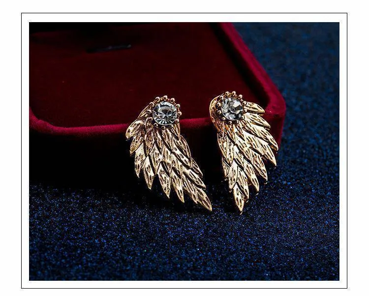 Soaring Sparkle Cz Stud Earrings & Wing Jackets for Women