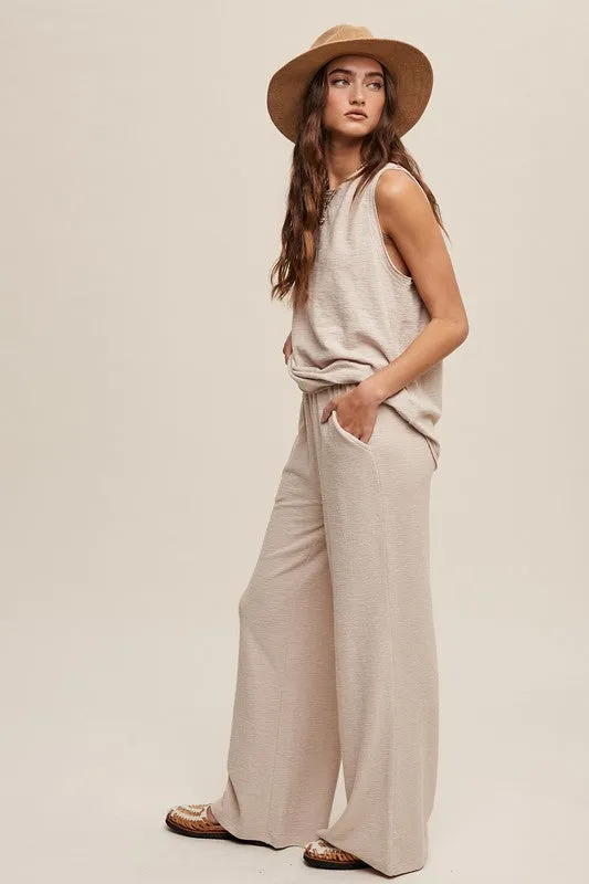 Soft Knit Tank and Sweat Pant Set