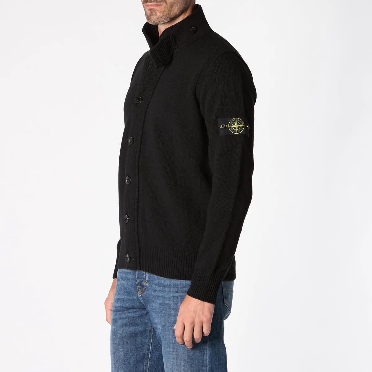 STONE ISLAND CARDIGAN 8115547A3 A0029 BLACK