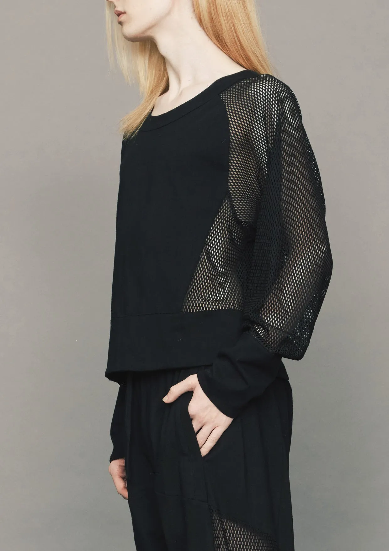 SUMMER SWEATER - AIRY MESH black